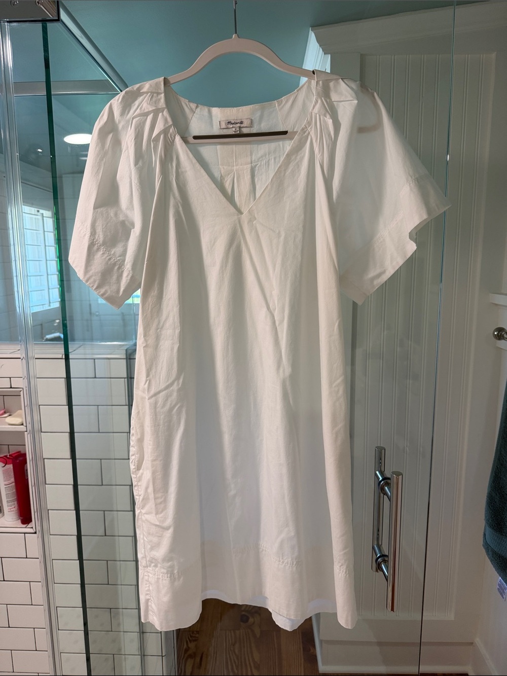 Madewell V-Neck Mini Shirtdress sz M